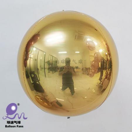 20英寸4D正圆形铝箔气球-大号浅金色2525（10只装）