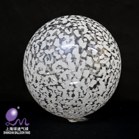10"外贸出口波波球-白色豹纹（国产50只装）